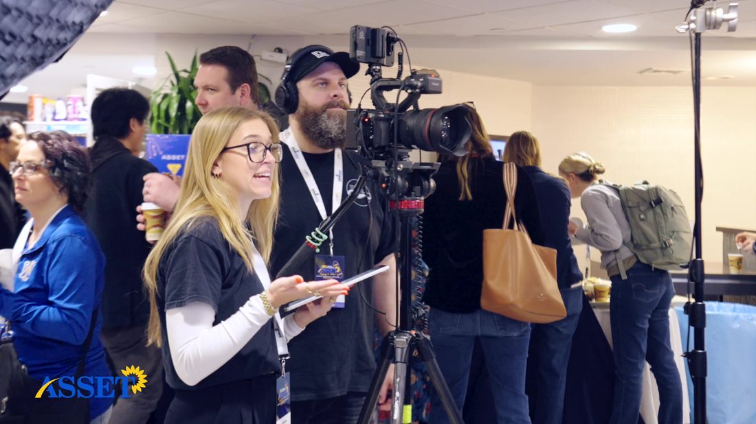 The EDU-Films crew filming on site at the conference